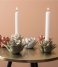 Present Time ljusstake Candle holder Flower porcelain Grayed Jade (PT3507GR)