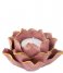 Present Time ljusstake Candle holder Flower porcelain Soft Pink (PT3507PI)