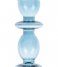 Present Time ljusstake Candle holder Glass Art bubbles large Blue (PT3638BL)