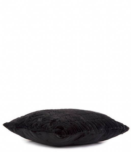Present Time Dekorativa kudden Cushion Herringbone Faux Fur Black (PT3673)