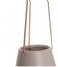 Present Time  Hanging pot Skittle ceramic small Leather cord matt light pink (PT2845PI)