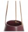 Present Time  Hanging pot Skittle ceramic small matt burgundy red (PT2845RD)