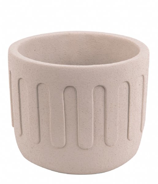 Present Time  Plant pot Drips cement large Ivory (PT3603WH)