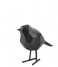 Present Time  Statue bird small polyresin Matt black (PT3335BK)