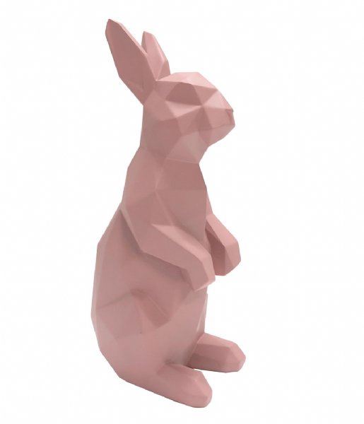 Present Time  Statue Origami Bunny Standing Polyresin Matt Matt Pink (PT3493PI)