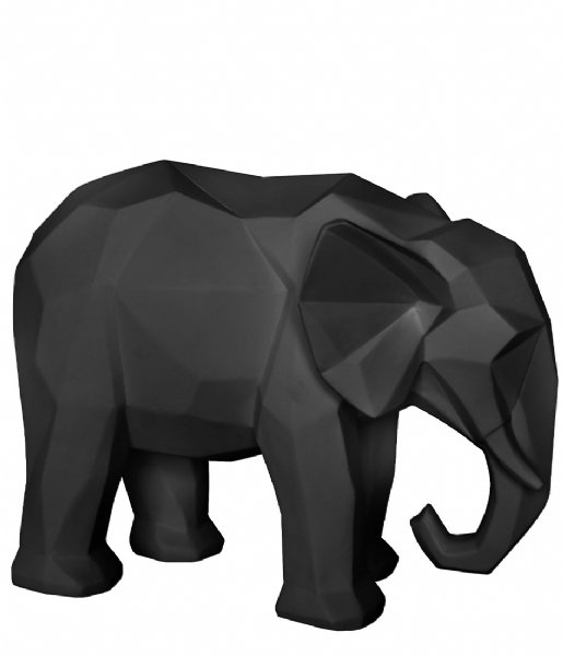 Present Time  Statue Origami Elephant polyresin matt Black (PT3433BK)