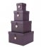 Present Time  Storage box set Uniform paper Purple (PT3282PU)