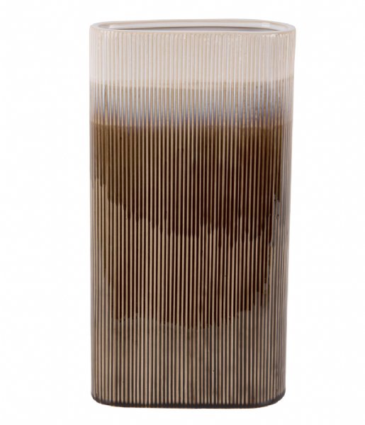 Present Time  Vase Triangle Ceramic Large Brown (PT3592BR)