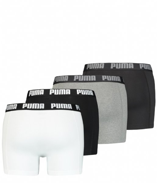 Puma  Basic Boxer 4P 4-Pack White Grey Melange (002)