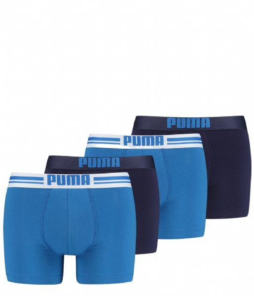Puma  Placed Logo Boxer 4P Blue (003)