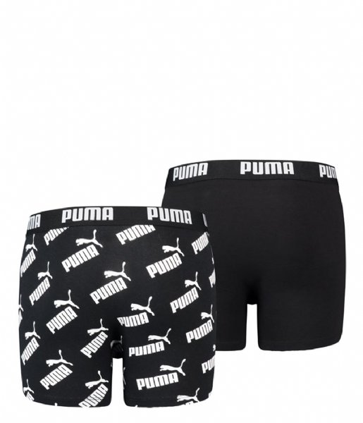 Puma  Boys Aop Boxer 2-Pack Black (001)
