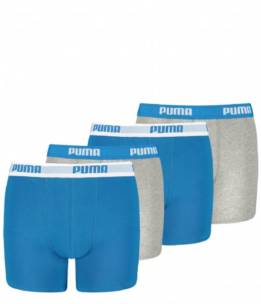 Puma  Kids Basic Boxer 4P 4-Pack Blue Grey (002)
