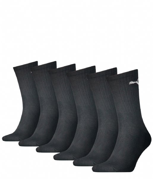 Puma  Crew Sock 6P 6-Pack Black (001)