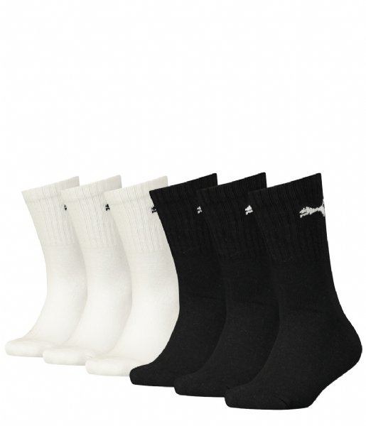 Puma  Crew Sock 6P 6-Pack Black White (001)
