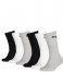 PumaCrew Sock 6P 6-Pack Grey White Black (003)