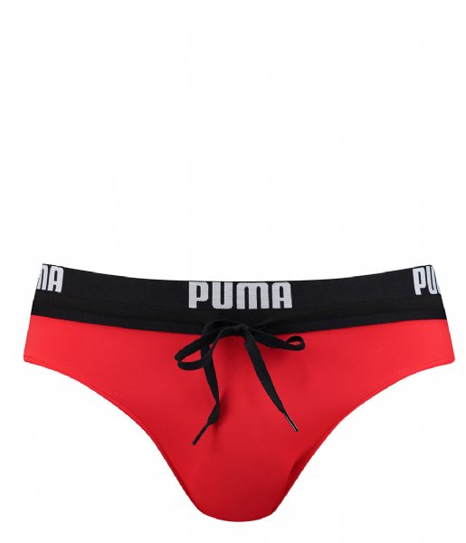 Puma  Logo Swim Brief Red (002)