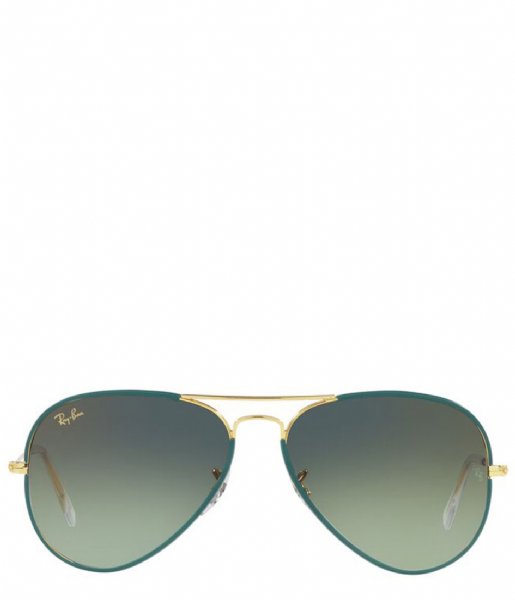 Ray Ban  Icons Aviator Full Color Petroleum On Legend Gold (9196BH)