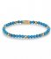 Rebel and Rose  Turquoise Delight - 4mm yellow gold plated Turquoise/ Zilverkleurig