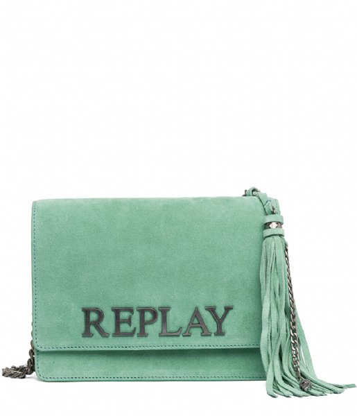 Replay  Leather Shoulder Bag apple green