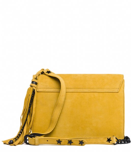 Replay  Leather Shoulder Bag lemon yellow
