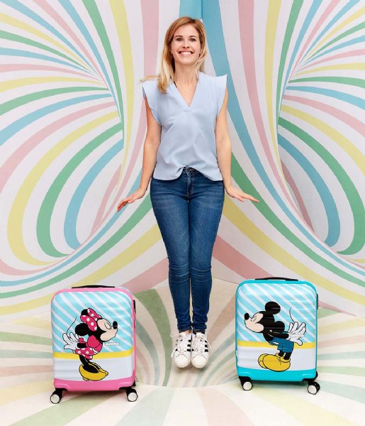 American Tourister Handbagageväskor Wavebreaker Disney Spinner 55/20 Minnie Pink Kiss (8623)