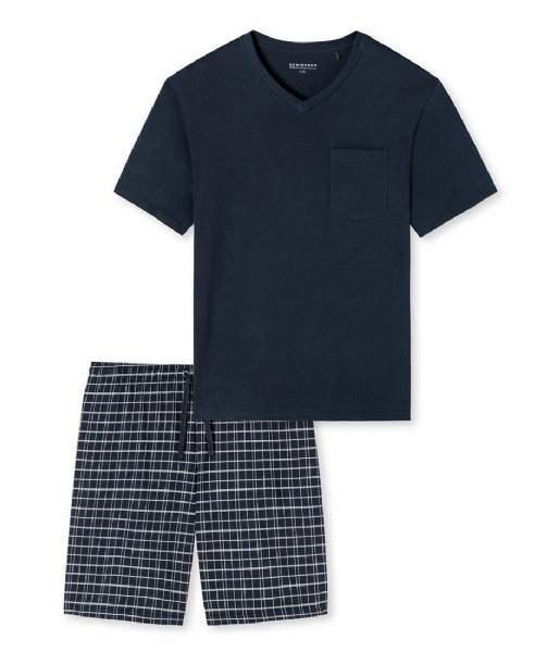 Schiesser  Pyjama Short Blue (800)