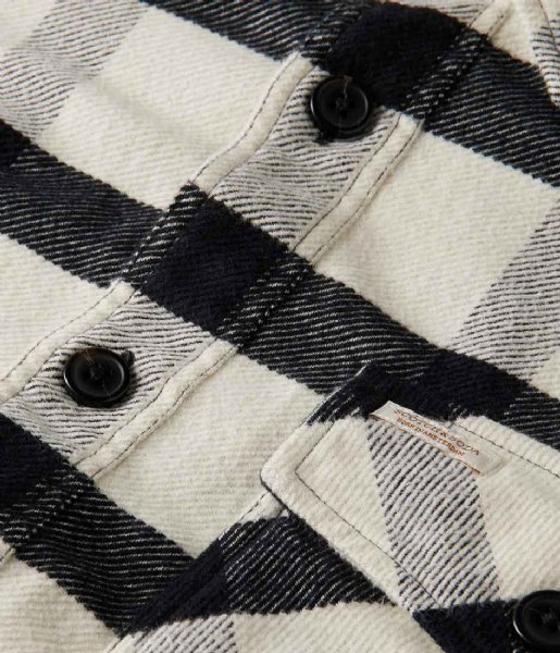 Scotch and Soda  Checked brushed twill shirt in seasonal relaxed fit Combo A (0217)