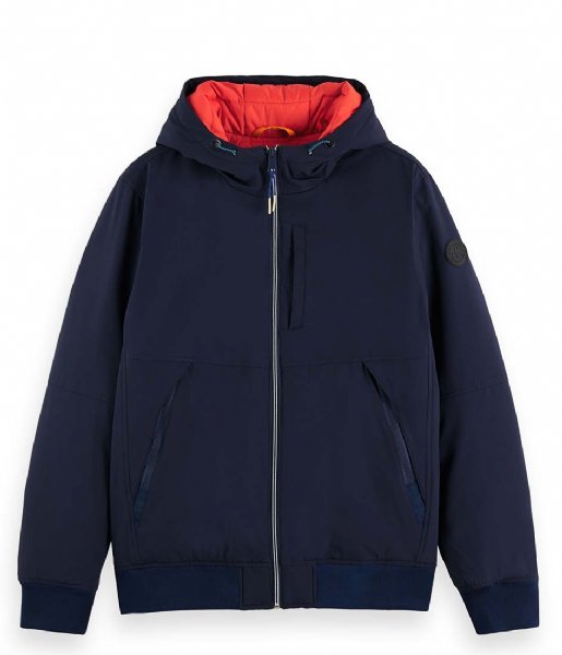 Scotch and Soda  Hooded Jacket With Stretch Night (0002)