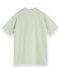Scotch and Soda  Organic cotton garment dyed pique crewneck t shirt Seafoam (0514)