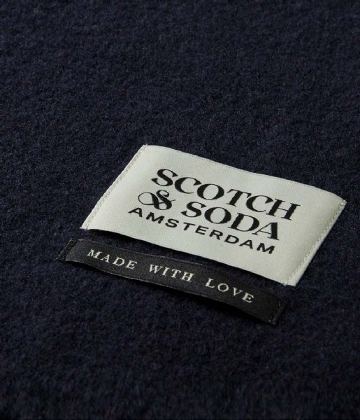 Scotch and Soda  Virgin Wool Fringed Woven Scarf Night (0002)