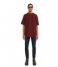 Scotch and Soda  Loose fit structured jersey T-shirt in Organic Cotton Bordeaux Border (4322)