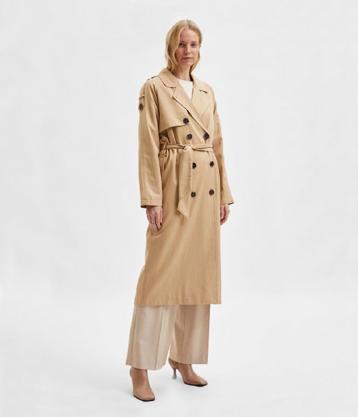 Selected Femme  Trench Coat B Cornstalk