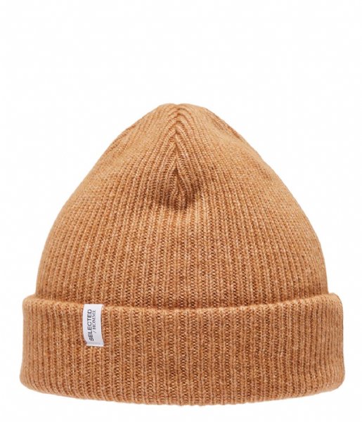 Selected Homme  Cray Beanie B Tannin (#A68A6D)