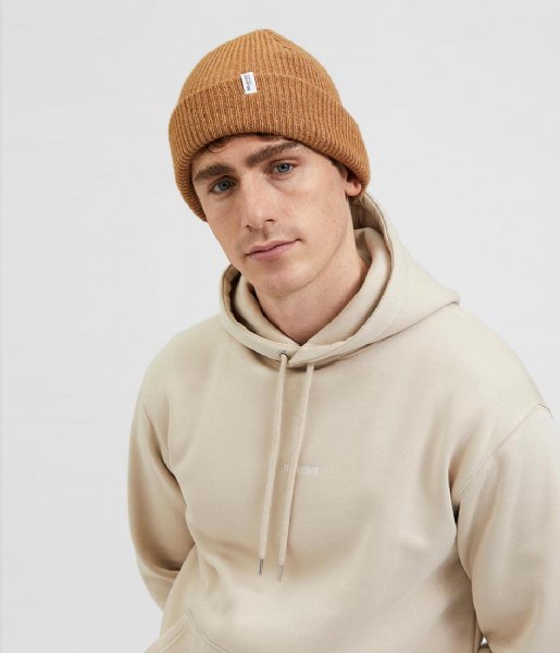 Selected Homme  Cray Beanie B Tannin (#A68A6D)