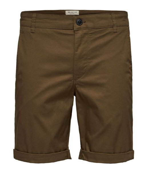Selected Homme  Straight Paris Shorts W Camel