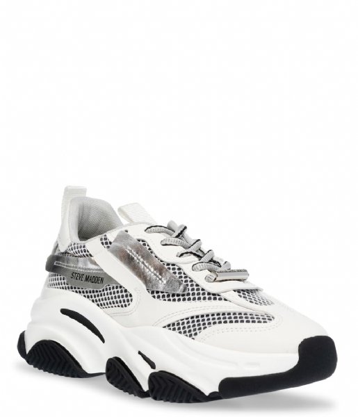 Steve Madden  Possession Sneaker Silver White (04D)