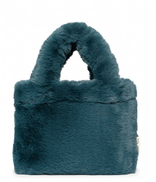 Studio Noos  Faux Fur Mini Handbag Petrol Blue