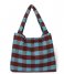 Studio Noos  Wool Checked Anniversary Mom Bag Blue/red checked