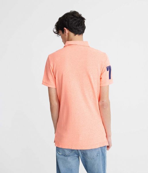 Superdry  Classic Superstate Short Sleeve Polo Cabana Coral Grit (S4R)