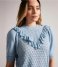 Ted Baker  Bernise Frill Detailed Knit Top Mid Blue