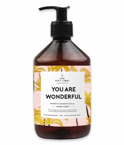 The Gift Label  Hand soap 500ml you are wonderful Kumquat & Bourbon Vanilla