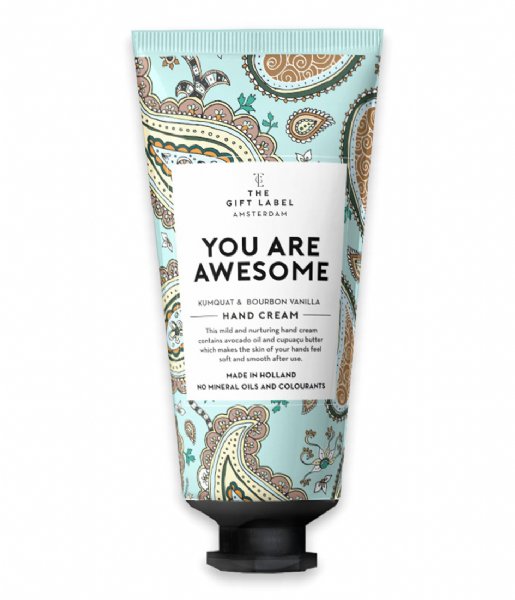 The Gift Label  Hand cream tube You Are Awesome You Are Awesome
