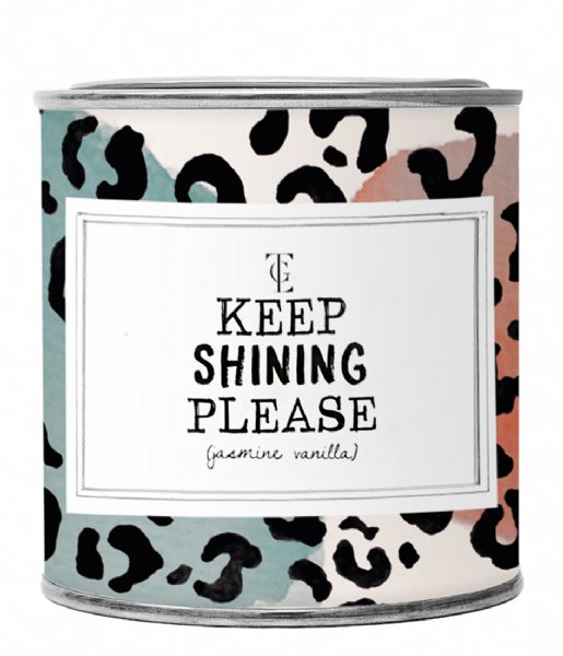 The Gift Label  Candletin 310gr Keep shining please Jasmine Vanilla Jasmine Vanilla