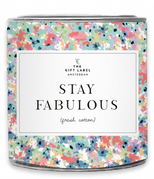 The Gift Label  Candletin 310 gr Stay fabulous Fresh cotton Fresh cotton