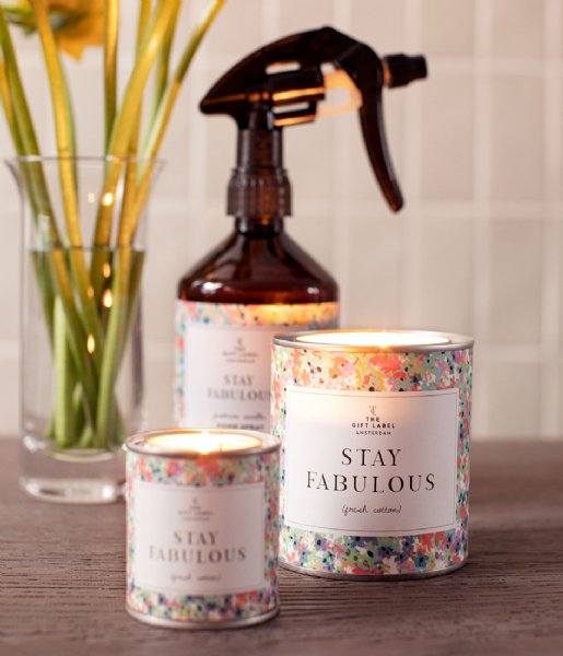 The Gift Label  Candletin 310 gr Stay fabulous Fresh cotton Fresh cotton