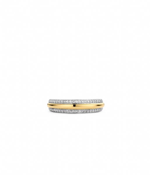 TI SENTO - Milano  925 Sterling Zilver Ring 12144ZY Zilver Gold Plated