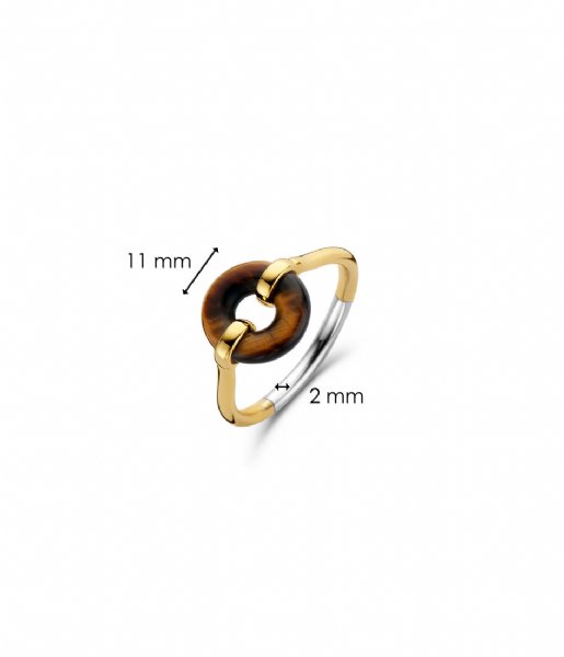 TI SENTO - Milano  925 Sterling Zilveren Ring 12237 Brown (12237TE)