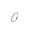 TI SENTO - Milano  925 Sterling Zilveren Ring 12248 Zirconia white yellow gold plated (12248ZY)