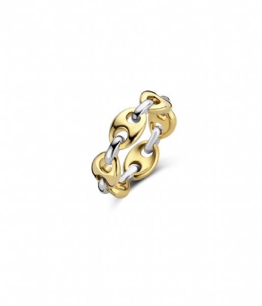 TI SENTO - Milano  925 Sterling Zilveren Ring 12256 Silver Yellow Gold Plated (SY)
