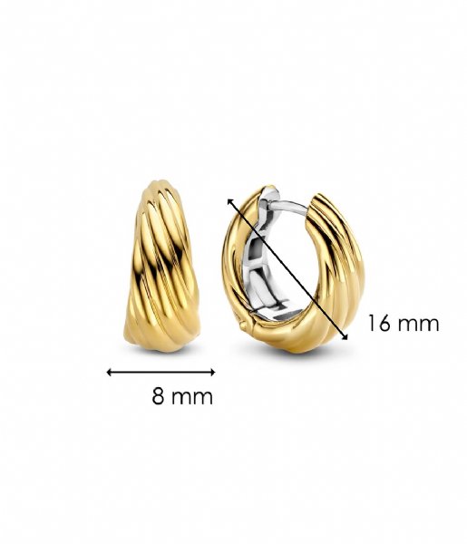 TI SENTO - Milano  925 Sterling Zilveren Earrings 7856 Silver yellow gold plated (7856SY)